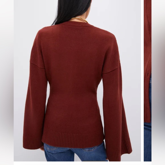 WeWoreWhat Rust Cardigan Sweater - Picture 4 of 6